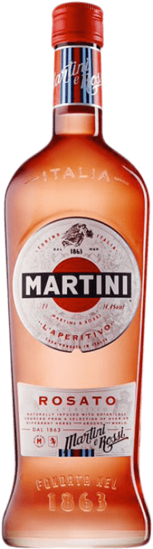 12,95 € Envío gratis | Vermut Martini Rosato Italia Botella 1 L