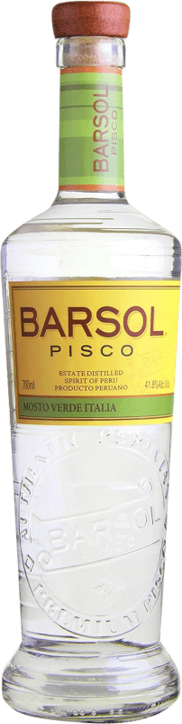 59,95 € Envio grátis | Aguardente Pisco Barsol Supremo Mosto Verde Italia Peru Garrafa 70 cl