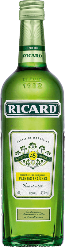 14,95 € Envio grátis | Aperitivo Pastis Pernod Ricard Plantes Fraiches França Garrafa 70 cl