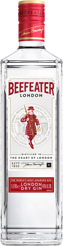 23,95 € Free Shipping | Gin Beefeater United Kingdom Bottle 1 L