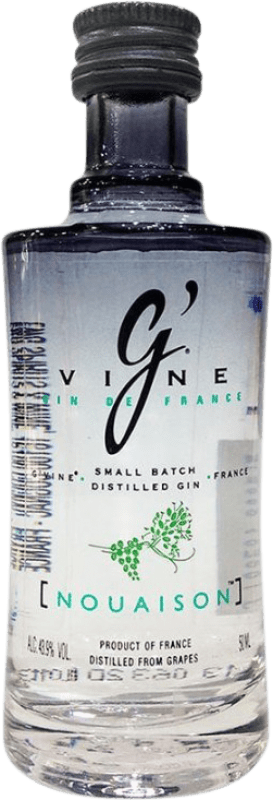 4,95 € Spedizione Gratuita | Genever Gin G'Vine Nouaison Francia Bottiglietta Mignon 5 cl