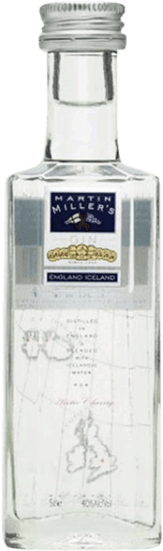 4,95 € 免费送货 | 金酒 Gin Martin Miller's Arctic Clarity 英国 小瓶装 5 cl