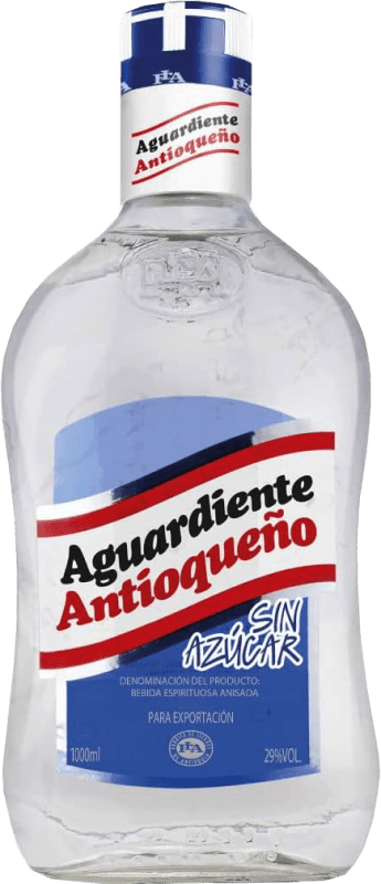 21,95 € Envío gratis | Orujo Aguardiente Aguardiente Antioqueño Sin azúcar Colombia Botella 1 L