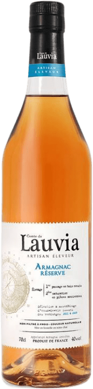 45,95 € Envío gratis | Armagnac Lauvia Reserva Francia Botella 70 cl
