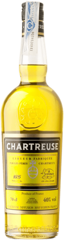 43,95 € Envio grátis | Licores Chartreuse Groc Amarillo França Garrafa 70 cl