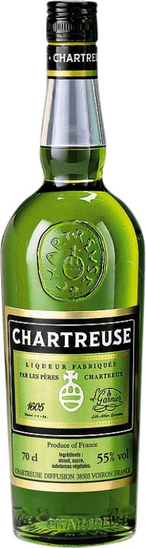 48,95 € Envio grátis | Licores Chartreuse Verd França Garrafa 70 cl