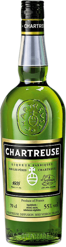 54,95 € Free Shipping | Liqueurs Chartreuse Vert — Green France 70 cl