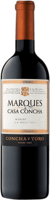 25,95 € 免费送货 | 红酒 Concha y Toro Marqués de Casa Concha I.G. Valle del Maipo 迈波谷 智利 Merlot, Malbec 瓶子 75 cl