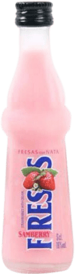 14,95 € Envío gratis | Crema de Licor Samberry. Fresas con Nata España Botella 70 cl