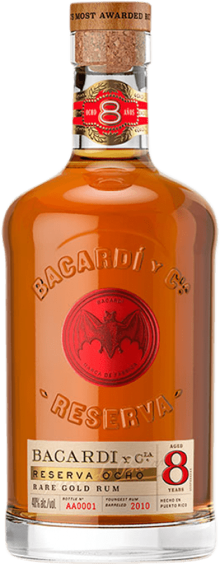 32,95 € 免费送货 | 朗姆酒 Bacardí Extra Añejo 预订 巴哈马 8 岁 瓶子 70 cl