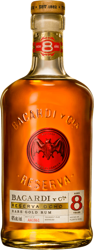 34,95 € 免费送货 | 朗姆酒 Bacardí Extra Añejo 预订 巴哈马 8 岁 瓶子 70 cl
