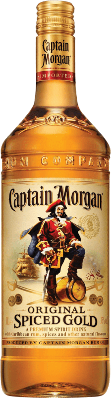 94,95 € Envío gratis | Ron Captain Morgan Spiced Añejo Jamaica Botella Jéroboam-Doble Mágnum 3 L
