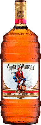 34,95 € Envio grátis | Rum Captain Morgan Spiced Añejo Barrel Bottle Jamaica Garrafa Magnum 1,5 L