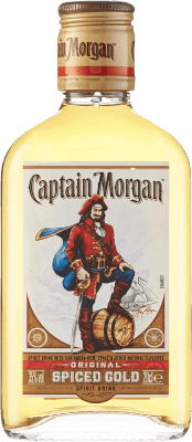 7,95 € 送料無料 | ラム Captain Morgan Añejo — 熟成ラム ジャマイカ 小型フラスク 20 cl Spiced — スパイス入り