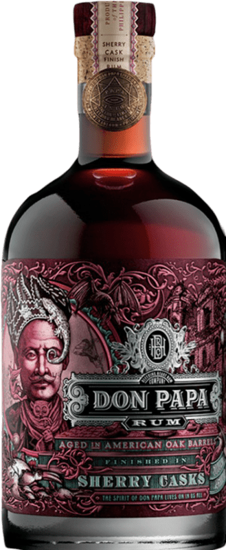 94,95 € Spedizione Gratuita | Rum Don Papa Rum Sherry Cask Finish — Affinato in Botte XA Extra Añejo — Extra Invecchiato Filippine 70 cl