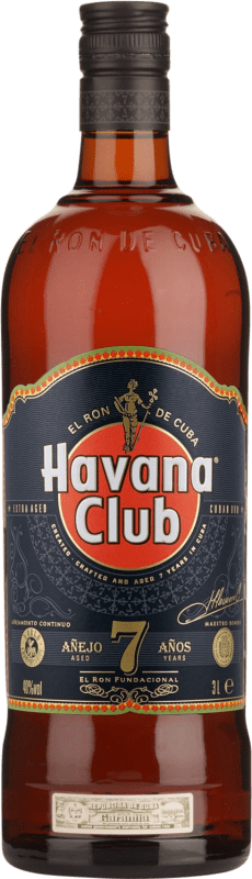 154,95 € Envio grátis | Rum Havana Club Cuba 7 Anos Garrafa Jéroboam-Duplo Magnum 3 L