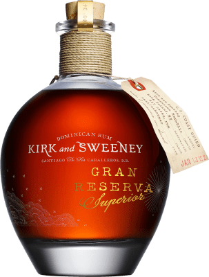 61,95 € Envio grátis | Rum 3 Badge Kirk and Sweeney República Dominicana 23 Anos Garrafa 70 cl