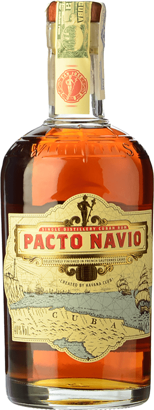 46,95 € Envío gratis | Ron Pacto Navío Extra Añejo Cuba Botella 70 cl