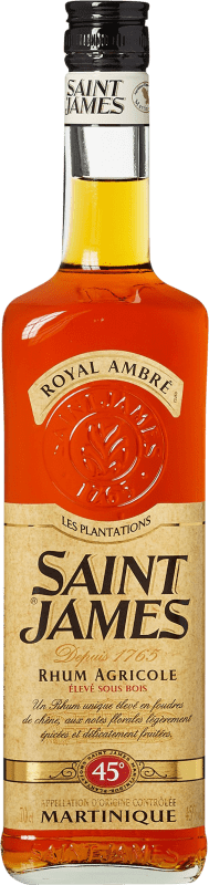 18,95 € Envío gratis | Ron Plantations Saint James Royal Ambré Añejo Martinica Botella 70 cl