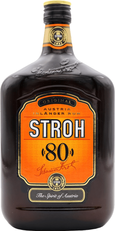 28,95 € Envio grátis | Rum Sebastian Stroh 80º Áustria Garrafa 70 cl