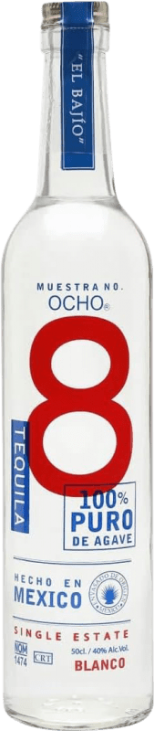 46,95 € Бесплатная доставка | Текила Ocho 8 Blanco Халиско Мексика бутылка Medium 50 cl