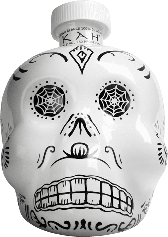 49,95 € Free Shipping | Tequila Finos Kah Blanco — White, Calavera — Skull Mexico 70 cl