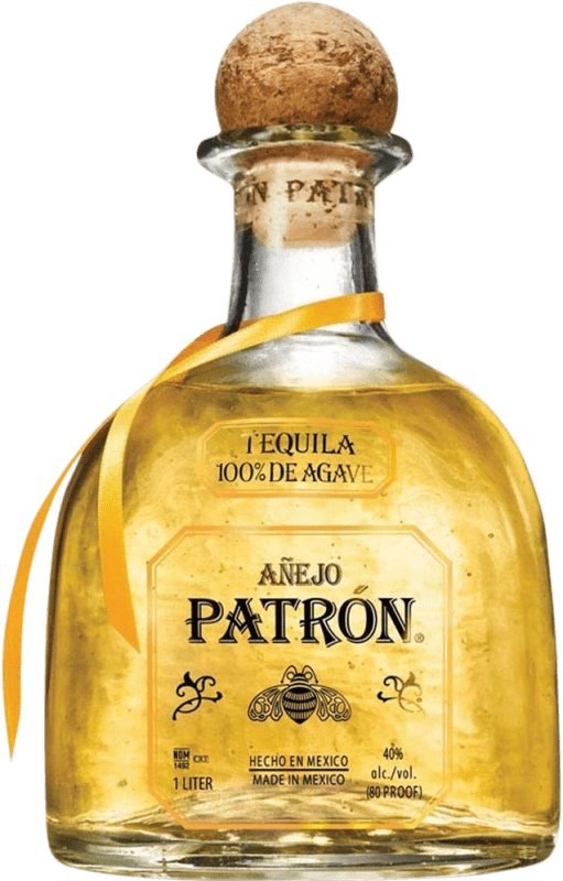 77,95 € Envio grátis | Tequila Patrón Añejo México Garrafa 1 L