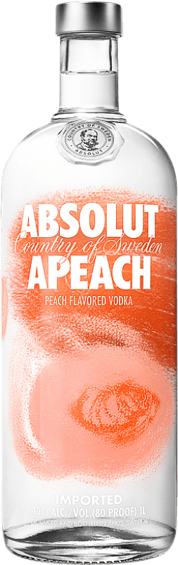 24,95 € 送料無料 | ウォッカ Absolut Apeach スウェーデン ボトル 1 L