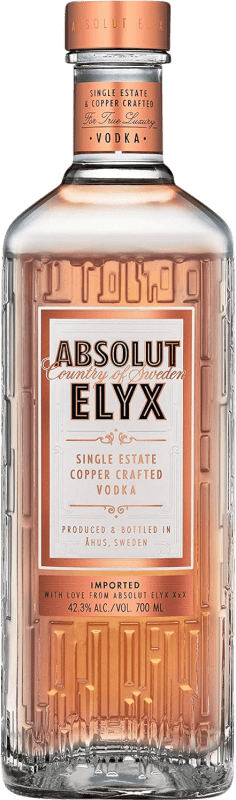 55,95 € Free Shipping | Vodka Absolut Elyx Sweden Bottle 70 cl