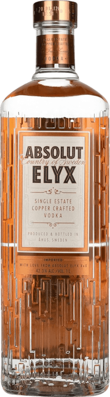 74,95 € Spedizione Gratuita | Vodka Absolut Elyx Svezia Bottiglia 1 L