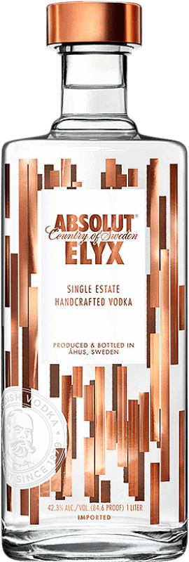 66,95 € Kostenloser Versand | Wodka Absolut Elyx Schweden Flasche 1 L