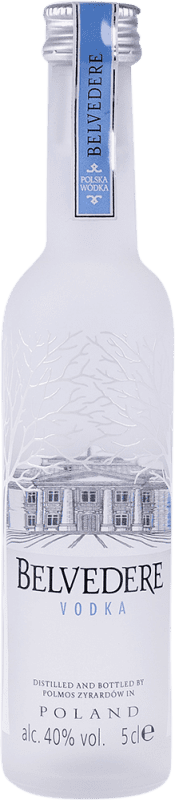 5,95 € 送料無料 | ウォッカ Belvedere ポーランド Organic — 有機 ミニチュアボトル 5 cl