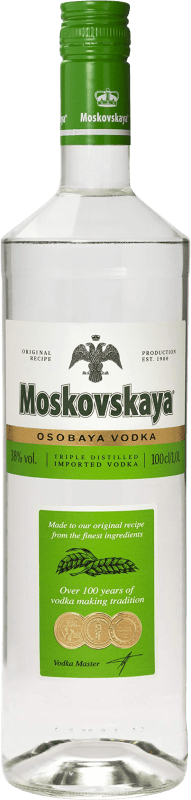 17,95 € Envío gratis | Vodka Moskovskaya Rusia Botella 1 L