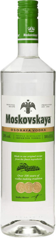 19,95 € Envío gratis | Vodka Moskovskaya Rusia Botella 1 L