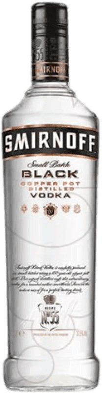 25,95 € Envío gratis | Vodka Smirnoff Etiqueta Negra Francia Botella 1 L