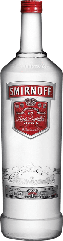 79,95 € 免费送货 | 伏特加 Smirnoff Red — 红色版 法国 双大瓶 — Jeroboam-Double Magnum 3 L