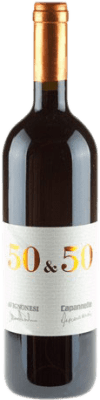 134,95 € Free Shipping | Red wine Capannelle 50 & 50 D.O.C. Italy Italy Merlot, Sangiovese Bottle 75 cl