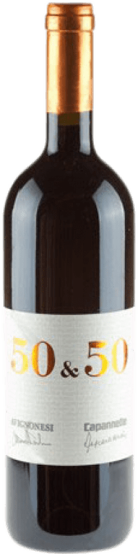 134,95 € 免费送货 | 红酒 Capannelle 50 & 50 D.O.C. Italy 意大利 Merlot, Sangiovese 瓶子 75 cl