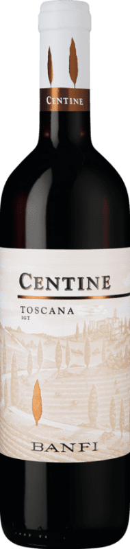 14,95 € 免费送货 | 红酒 Centine Toscana 岁 D.O.C. Italy 意大利 Merlot, Cabernet Sauvignon, Sangiovese 瓶子 75 cl