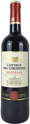 7,95 € Spedizione Gratuita | Vino rosso Chevaux des Girondins A.O.C. Bordeaux Francia Bottiglia 75 cl