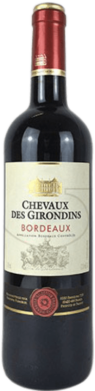 7,95 € Kostenloser Versand | Rotwein Chevaux des Girondins A.O.C. Bordeaux Frankreich Flasche 75 cl
