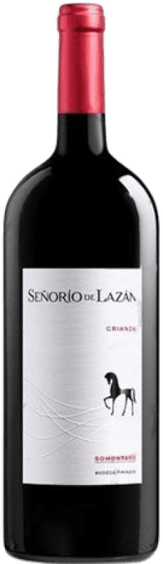 13,95 € Free Shipping | Red wine Pirineos Señorío de Lazán Crianza D.O. Somontano Aragon Spain Tempranillo, Merlot, Cabernet Sauvignon Magnum Bottle 1,5 L