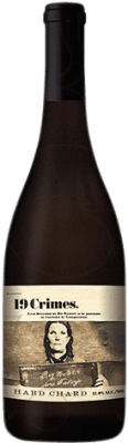 8,95 € Envio grátis | Vinho branco 19 Crimes Hard Chard Jovem Austrália Chardonnay Garrafa 75 cl