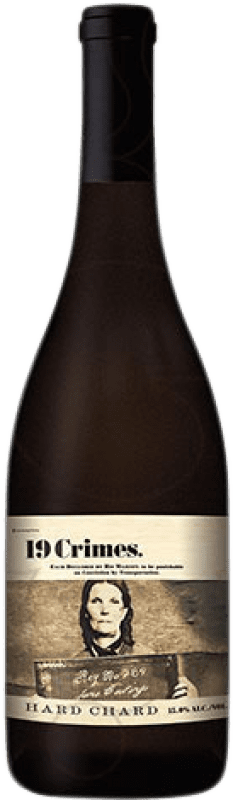 14,95 € Envio grátis | Vinho branco 19 Crimes Hard Chard Jovem Austrália Chardonnay Garrafa 75 cl