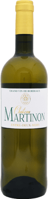 10,95 € Envío gratis | Vino blanco Château Martinon Joven A.O.C. Bordeaux Francia Sauvignon Blanca, Sémillon, Muscadelle, Sauvignon Gris Botella 75 cl