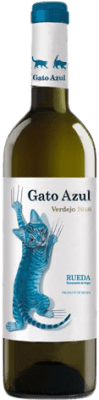 13,95 € Spedizione Gratuita | Vino bianco El Gato Azul Giovane D.O. Rueda Castilla y León Spagna Verdejo Bottiglia 75 cl