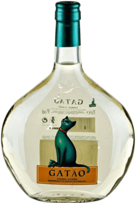 6,95 € 免费送货 | 白酒 Gatao 年轻的 I.G. Vinho Verde 葡萄牙 Loureiro, Treixadura 瓶子 75 cl