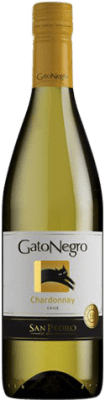 7,95 € Envio grátis | Vinho branco Gato Negro Jovem Chile Chardonnay Garrafa 75 cl