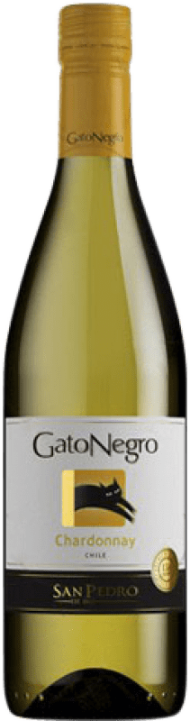 7,95 € Envío gratis | Vino blanco Gato Negro Joven Chile Chardonnay Botella 75 cl