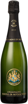 63,95 € 送料無料 | 白スパークリングワイン Barons de Rothschild Brut グランド・リザーブ A.O.C. Champagne フランス Pinot Black, Chardonnay, Pinot Meunier ボトル 75 cl